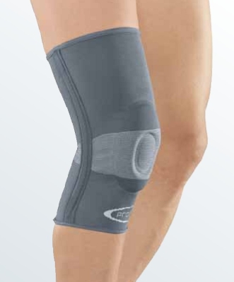 Бандаж коленный с силиконовым пателлярным кольцом protect.GENU - серый