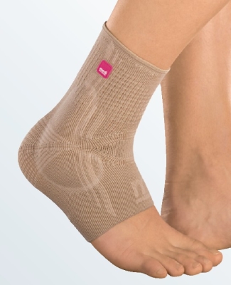 Бандаж голеностопный с силиконовыми вкладышами LEVAMED III - бежевый