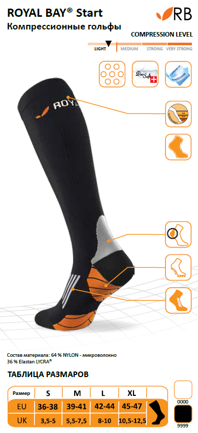 START компрессионные гольфы для спорта