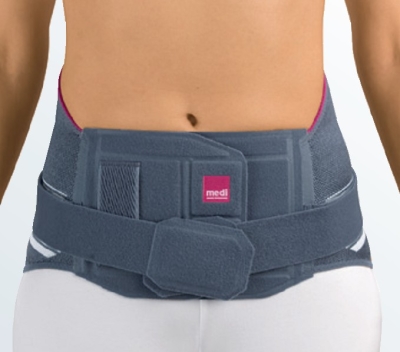 Бандаж-корсет поясничный наборный LUMBAMED DISC - приталенная версия - серый