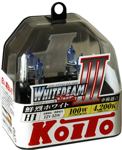 Галогенные автолампы KOITO H1 WhiteBeam III (4200K) P0751W
