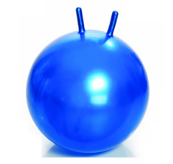 Гимнастический мяч детский с рожками, с насосом, 45см