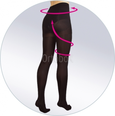 Колготки компрессионные моделирующие Push-up, плотные, с мультифиброй, (Orto) II класс компрессии (23-32 мм рт. ст.), закрытый мысок