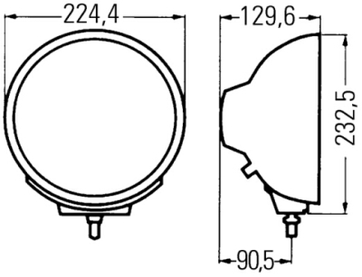 Фара противотуманная Hella Luminator Metal (+крышка) (1N8 007 560-031) (1шт.)