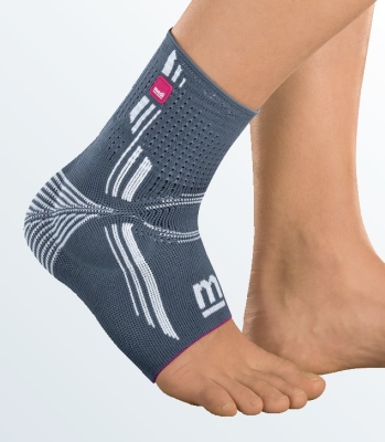 Бандаж голеностопный с силиконовыми вкладышами LEVAMED III - серый