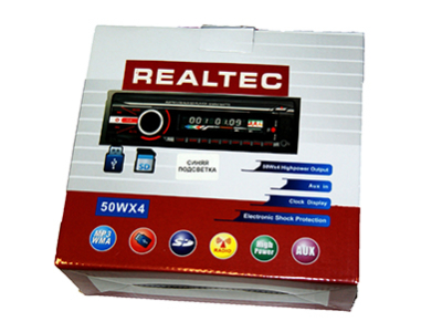 Автомагнитола Realtec - 3528 (красная подсветка)