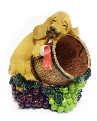 Подставка для бутылки, пьяный рыжий пес