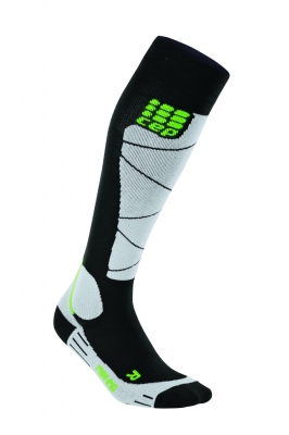 Компрессионные гольфы CEP для катания на горных лыжах, с шерстью мериноса, женские