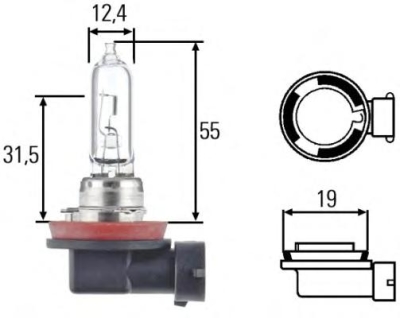 Автомобильная лампа Hella H9 8GH 008 357-001