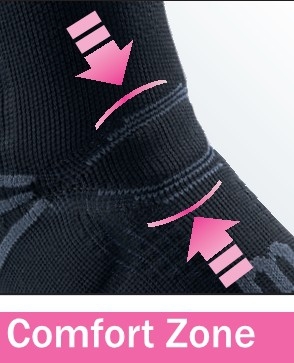 Бандаж голеностопный с силиконовыми  вставками и фиксирующим ремнем правый