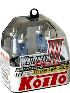 Галогенные автолампы KOITO H4 WhiteBeam III (4200K) P0754W