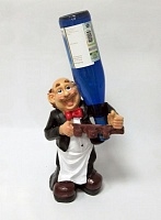 Подставка для бутылки, Официант, бутылка, штопор, бокал, в красном пиджаке