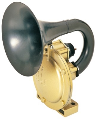 Звуковой сигнал Hella 24В 350Гц (3PA 004 206-031) фанфар.сер.изог. (с эл.клапан.)