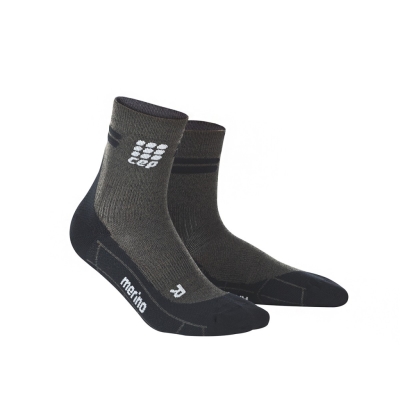 Функциональные укороченные гольфы CEP для бега, с шерстью мериноса, мужские