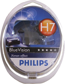 Галогенные автолампы Philips H7 Blue Vision 4000K (2шт.)