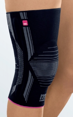 Бандаж коленный с силиконовым пателлярным кольцом GENUMEDI III - черный