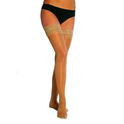 Чулки женские с ажурным верхом (плотные), компрессионные (I класс, 18-22 мм. рт. ст.) (Orto)