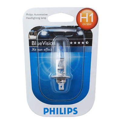 Галогенная автолампа Philips H1 Blue Vision 4000K (1шт.)