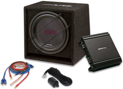 Сабвуфер корпусной Alpine SBG-30KIT с усилителем MRV-M250
