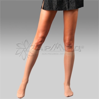 Гольфы женские антиварикозные(2 класс компр.) 23-32 мм рт.ст.(цв.черный,телесный)