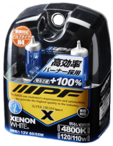 Галогенные автолампы IPF H4 XENON WHITE VH45 (4800K)