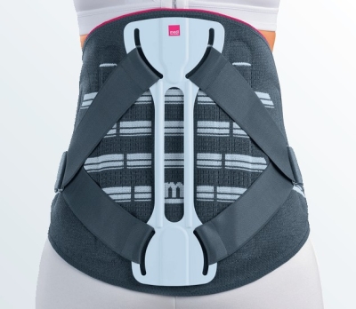 Бандаж-корсет поясничный наборный LUMBAMED DISC - прямой покрой - серый