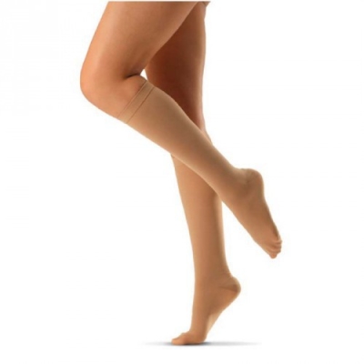 Гольфы "Fleur", прозрачные (бежевые, черные)   1 класc компрессии