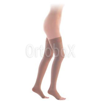 Чулок компрессионный с застёжкой на талии Левый Хлопок (III класс, 34-46 мм. рт. ст. ) (Sigvaris), открытый мыс